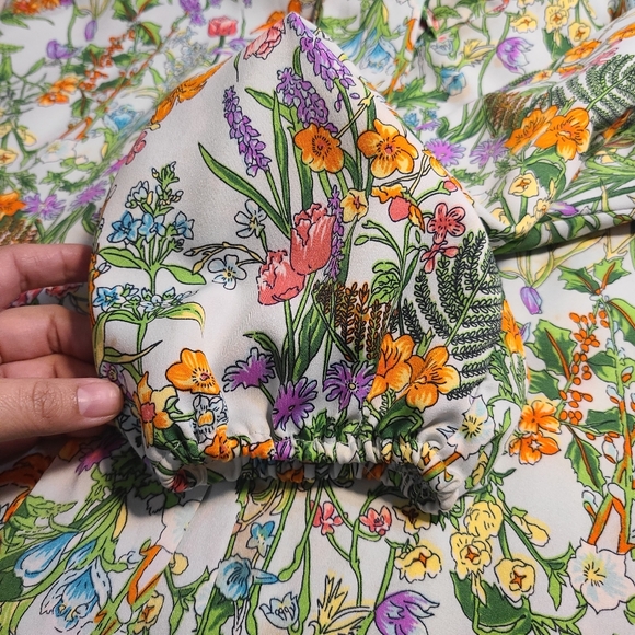 Vintage Concept Swirl 70s Bonwit Teller Floral Maxi Dress back Zip Read - Picture 15 of 16